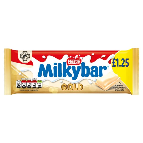 Milkybar Gold Caramel Flavour White Chocolate Sharing Bar 85g