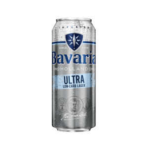 Bavaria Ultra Beer 500ml Can surrounded by the white background