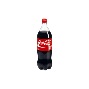Coca cola original 1.5L standing against transparent background