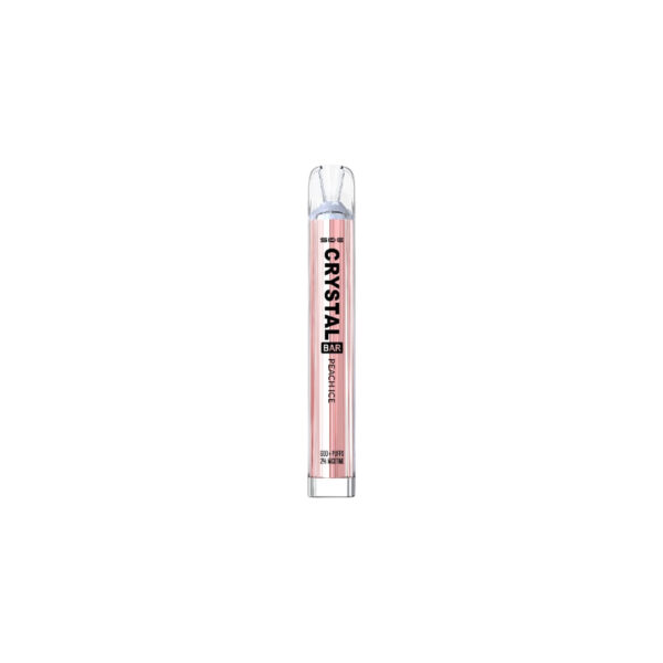 Crystal Bar Peach Ice standing in the center of the picture against a white background.