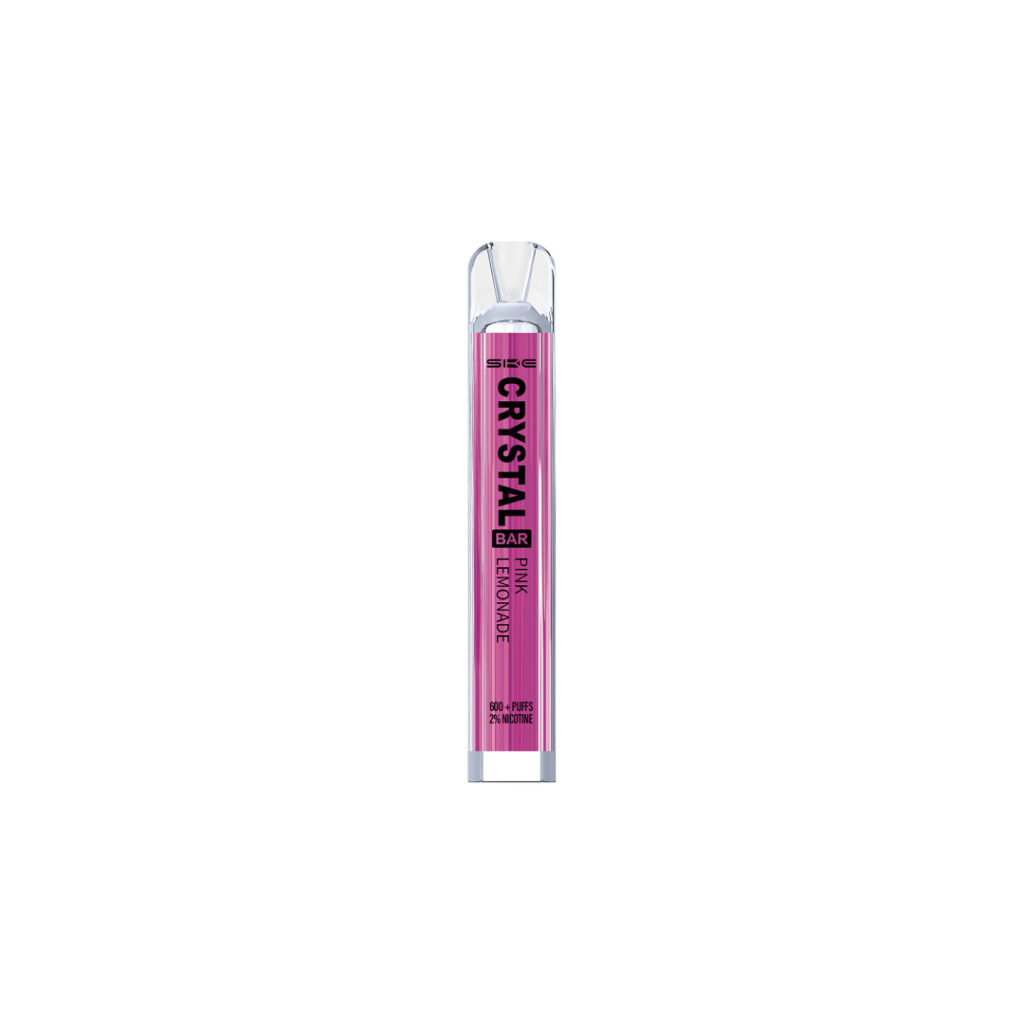 Crystal Bar Pink Lemonade standing in the center of the picture against a white background.