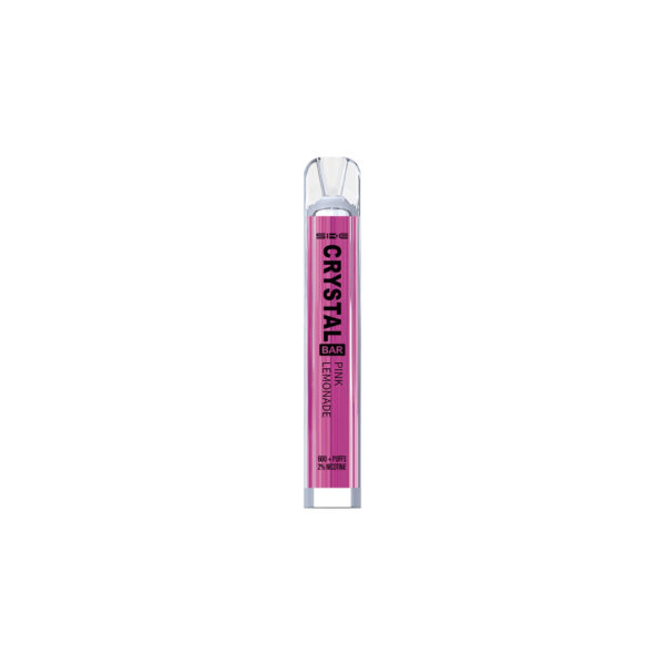 Crystal Bar Pink Lemonade standing in the center of the picture against a white background.