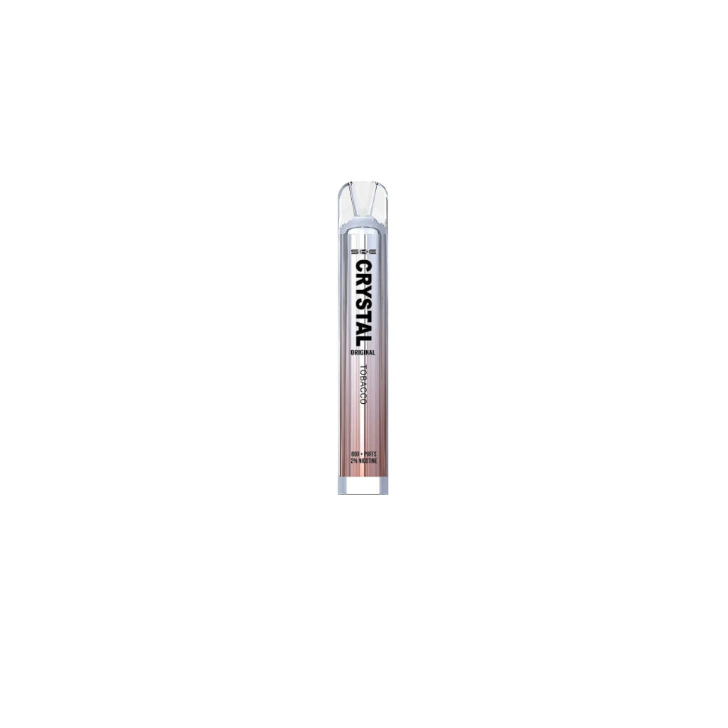 Crystal Bar Tobacco cigarette standing in the center of the image surrounded by a white background.