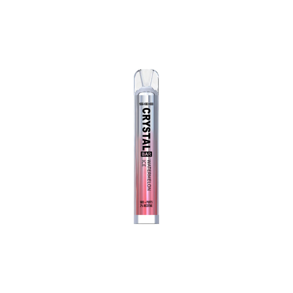 Crystal Bar Watermelon Ice tube standing in the center of the image against a white background.