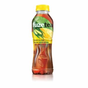 Fuzetea Lemon 500ml bottle standing against white background