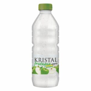 Kristal Apple 500ml Bottle of water standing in the center of the image against white background