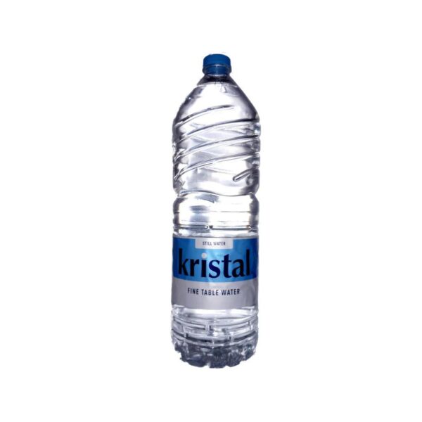 Kristal Water 2L Bottle standing vertically in the center of the image against a white background.