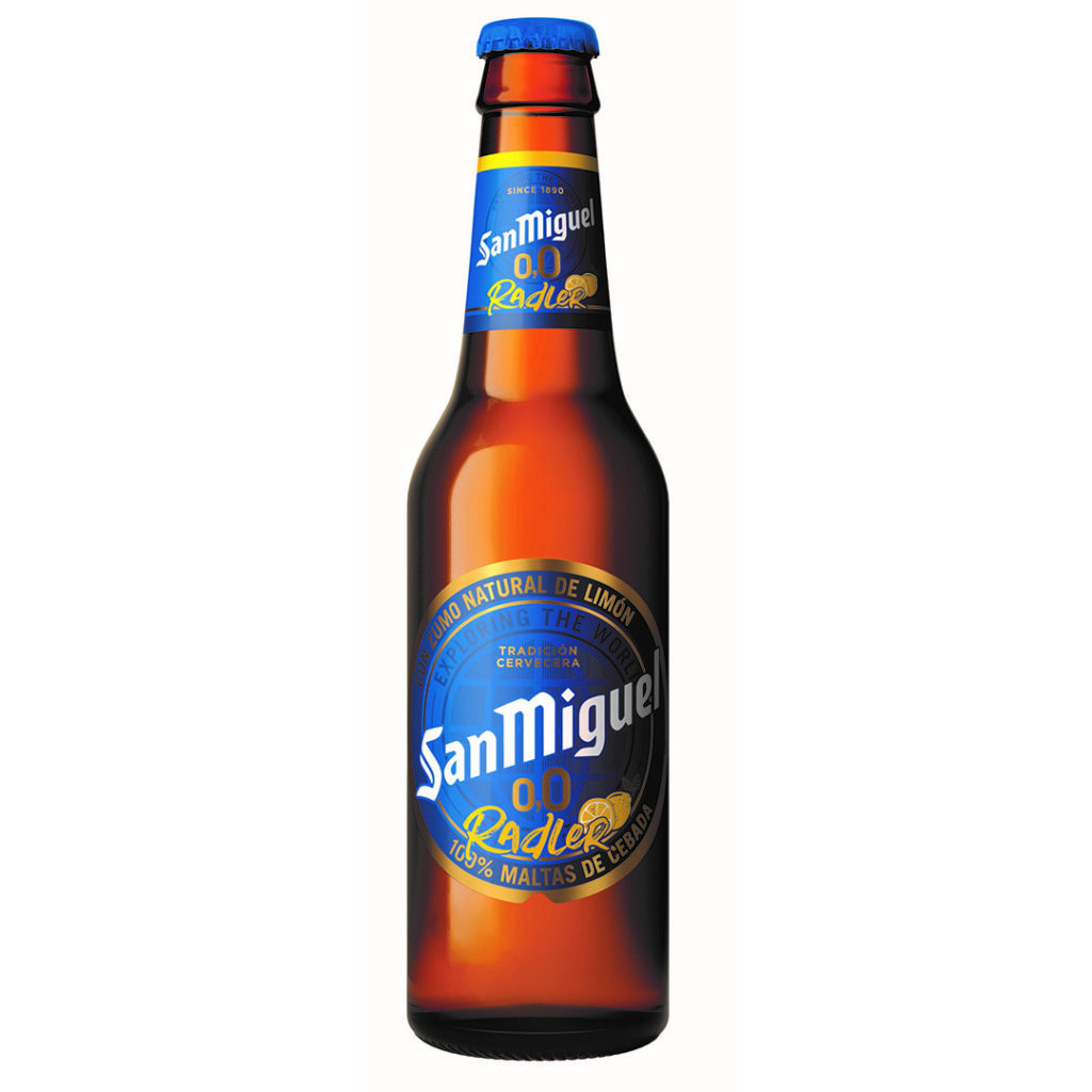 San Miguel Radler Beer 330ml on white background