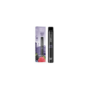 Smart 800 Mixed Berries cigarette and box standing in the center of the image against a white background.