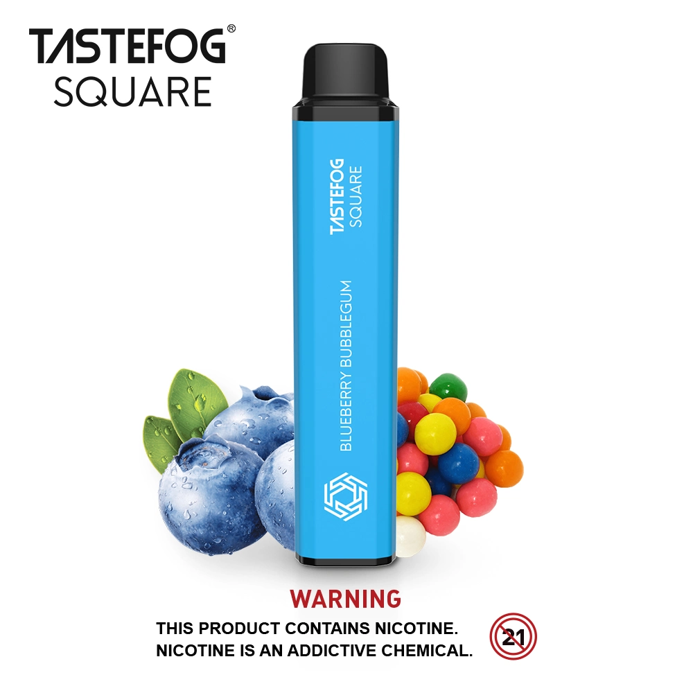 Tastefog Blueberry Bubblegum standing against a white background