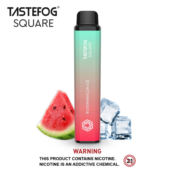 Tastefog Watermelon Ice standing against a white background