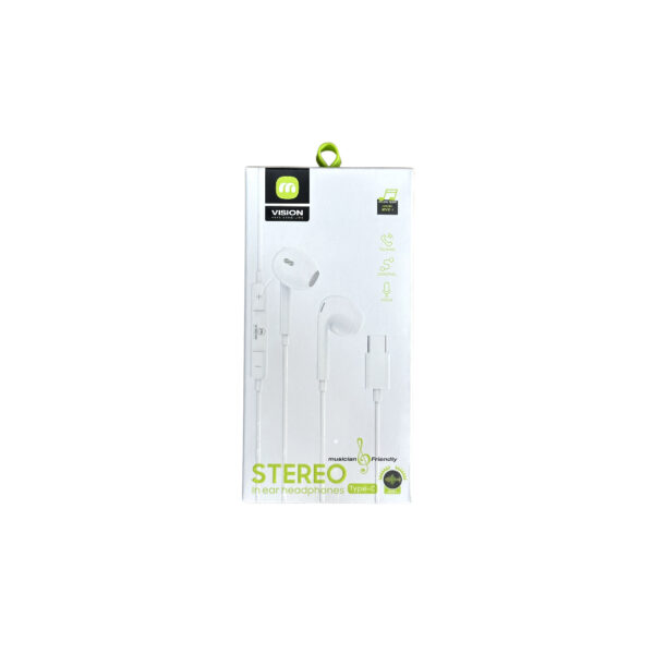 Type-C Earphone Box standing in the center of the image against a white background.
