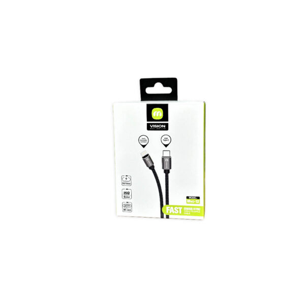 Type C to Lightning 3M Cable surrounded by a white background.