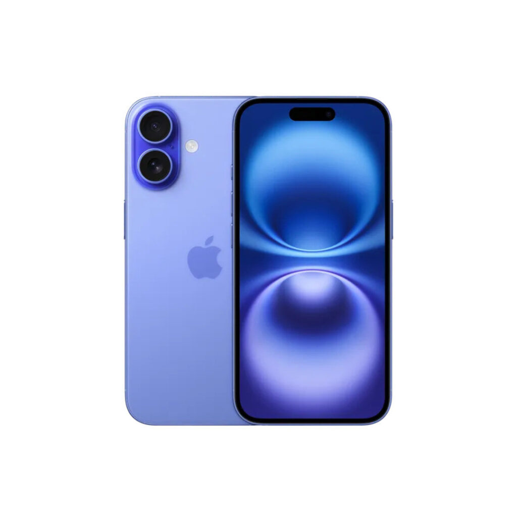 iPhone 16, Blue colour from front and back side