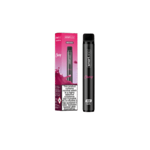 Cherry smart 800 cigarette box and cigarette standing in vertical position in the center of the photo