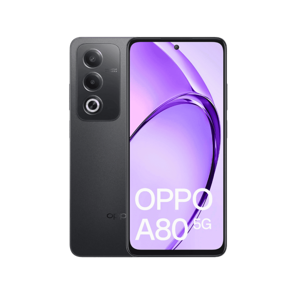 Oppo A80 in black colour.