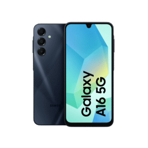 Samsung Galaxy a16 shown for front and back sides.