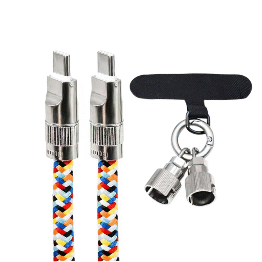 Mobile Phone Lanyard + USB-C to Lightning Cable